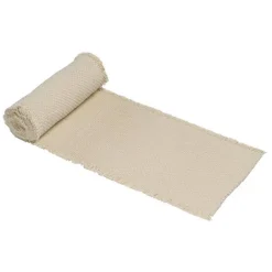 Chemin de table en coton blanc cassé Authentic - 30 x 300 cm