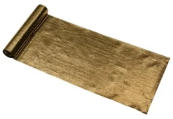 Chemin de table en tissu polyester noir et or luisant Loom – 28 cm x 3 m