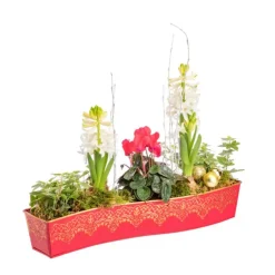 Chemin de table grand modèle en zinc rouge