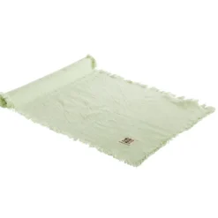 Chemin de table Lenea coloris vert en coton - 140 x 40 cm