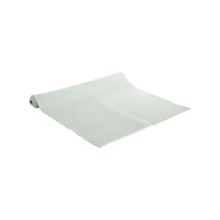 Chemin de table uni en coton argenté bleu ciel brillant - 150 x 50 cm