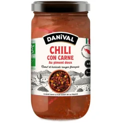 Chili con carne au bœuf d'origine française DANIVAL 525 g