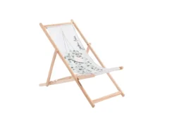 Chilienne avec toile amovible à motifs verts Retombante - 132 x 55 cm