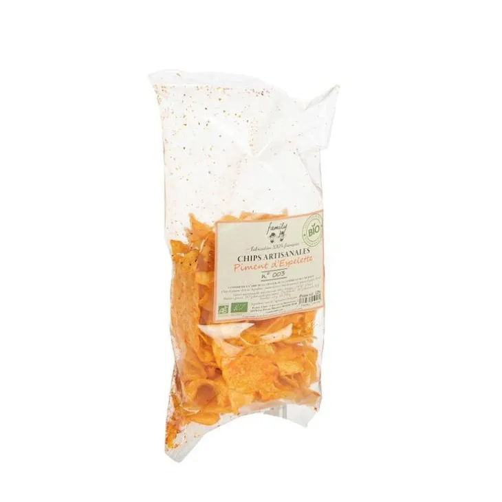 Chips artisanales piment d'espelette bio Family chips - 125 g