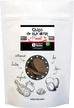 Chips blé noir piment bio Biscuiterie Venetes - 100 g