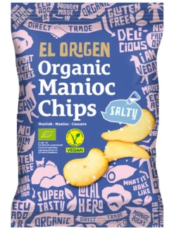 Chips manioc au sel bio El Origen - 80 g