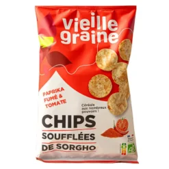 Chips soufflées de sorgho paprika fumé et tomate bio Vieille Graine