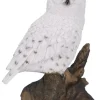 Chouette Harfang en résine coloris blanc Riviera - 33 cm