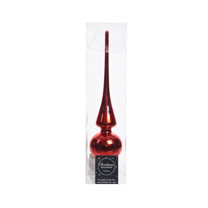 Cimier uni brillant couleur rouge – 26 cm de haut