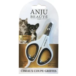 Ciseaux coupe griffes pour chat et petit chien blanc Hamiform