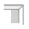 Claustra pour pergola autoportée coloris blanc - 123,3 cm