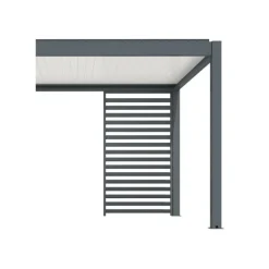 Claustra pour pergola autoportée coloris gris - 123,3 cm