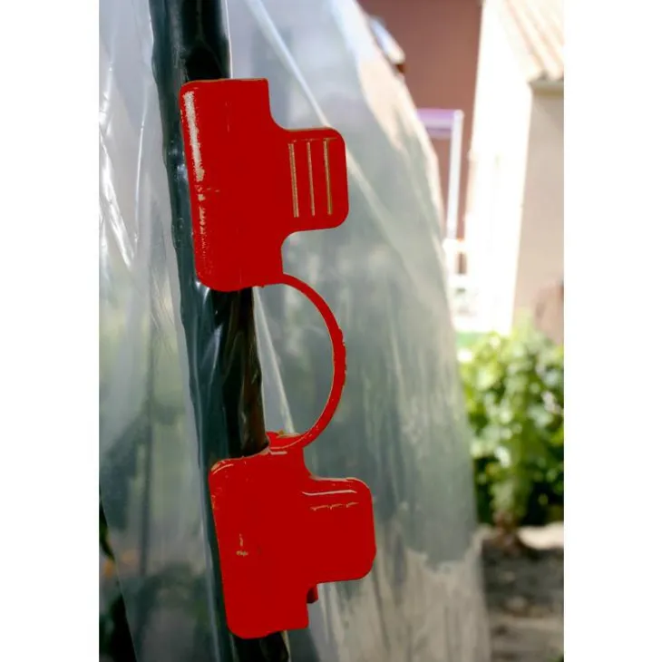 Clip de fixation coloris rouge Ø 16 mm