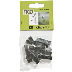 Clip de verre en S ACD - sachet de 20 pièces