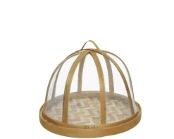 Cloche pour aliments en bambou naturel taille S - Ø 20 x H 15 cm