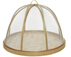 Cloche pour aliments en bambou naturel taille L - Ø 32 x H 32 cm