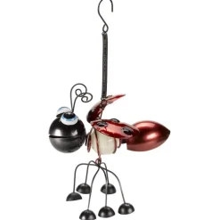 Coccinelle phosphorescente en métal rouge à suspendre