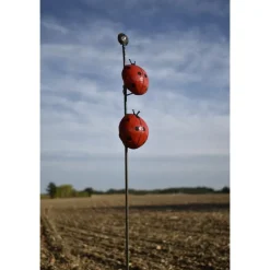 Coccinelles en métal recyclé peint rouge Chouette & Co - Les deux pièces