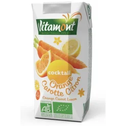 Cocktail orange carotte citron bio - brique de 20 cl