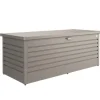 Coffre de jardin 180 en acier galvanisé coloris gris quartz métallique Biohort - 181 x 79 x 71 cm