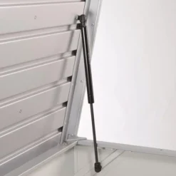 Coffre de jardin 130 en acier galvanisé coloris gris quartz métallique Biohort - 134 x 62 x 71 cm