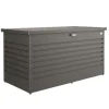 Coffre de jardin 160 en acier galvanisé coloris gris foncé Biohort - 160 x 79 x 83 cm