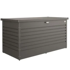 Coffre de jardin 160 en acier galvanisé coloris gris foncé Biohort - 160 x 79 x 83 cm