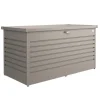 Coffre de jardin 160 en acier galvanisé coloris gris quartz métallique Biohort - 160 x 79 x 83 cm