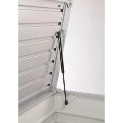 Coffre de jardin 160 en acier galvanisé coloris gris quartz métallique Biohort - 160 x 79 x 83 cm