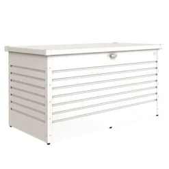 Coffre de jardin 160 en acier galvanisé coloris blanc Biohort - 160 x 79 x 83 cm