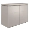Coffre highboard argent métallisé 160x70x118 cm