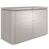 Coffre highboard couleur argent 200x84x127 cm