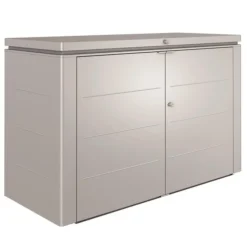 Coffre highboard couleur argent 200x84x127 cm