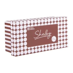 Coffret 2 mugs en grès beige et marron Shelby - 55 cl