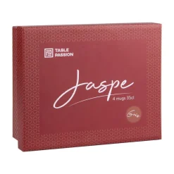Coffret 4 mugs en grès rouge Jaspe - 35 cl