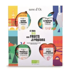 Coffret 4 thés des régions bio Terre d'OC - 155 g