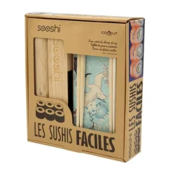 Coffret cadeau baguettes et livre sooshi bambou Cookut - 21,3 x 24,4 x 5,8 cm