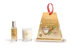 Coffret cadeau bougie parfumée et vaporisateur Esteban Thé et pain d’épice - 30 ml et 70 g
