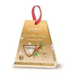 Coffret cadeau bougie parfumée et vaporisateur Esteban Thé et pain d’épice - 30 ml et 70 g