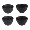 Coffret de 4 coupelles coloris noir en porcelaine - Ø 11,5 cm
