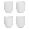 Coffret de 4 gobelets snow blancs en porcelaine de 20 cl