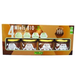 Coffret de 4 miels bio