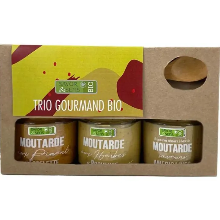 Coffret de 3 moutardes bio Savor et Sens - 3 produits