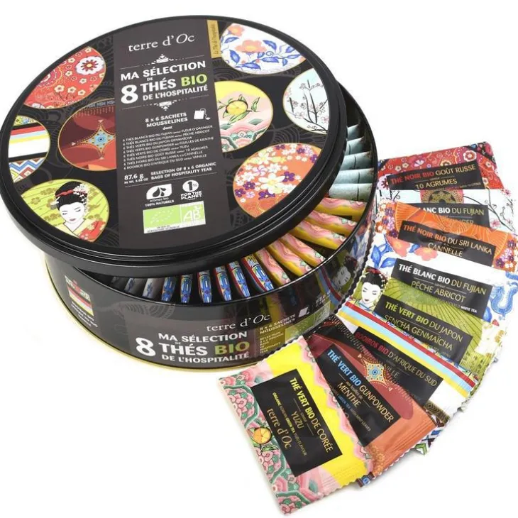 Coffret de 48 sachets de thé Hospitalité bio Terre d'Oc - 401 g