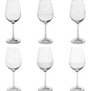 Coffret de 6 verres à pieds coloris transparent en verre - 35 cl
