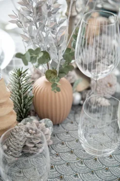 Coffret de 6 verres à pieds coloris transparent en verre - 35 cl