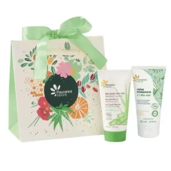 Coffret duo aloe vera avec sac Cosmos Organic Fleurance nature - 2 x 50 ml