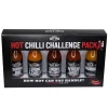 Coffret hot chili challenge avec des sauces piquantes - 5 x 50 ml