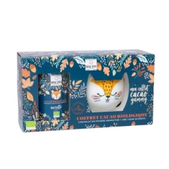Coffret pour chocolat chaud à la noisette avec cacao et mug écureuil Quai sud - 250 g