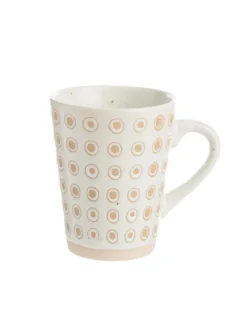 Coffret Tara de 6 mugs coloris blanc en porcelaine - 34 cl
